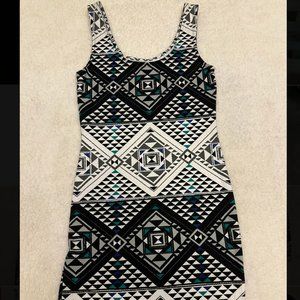 Sexy Aztec print bodycon dress.  XS